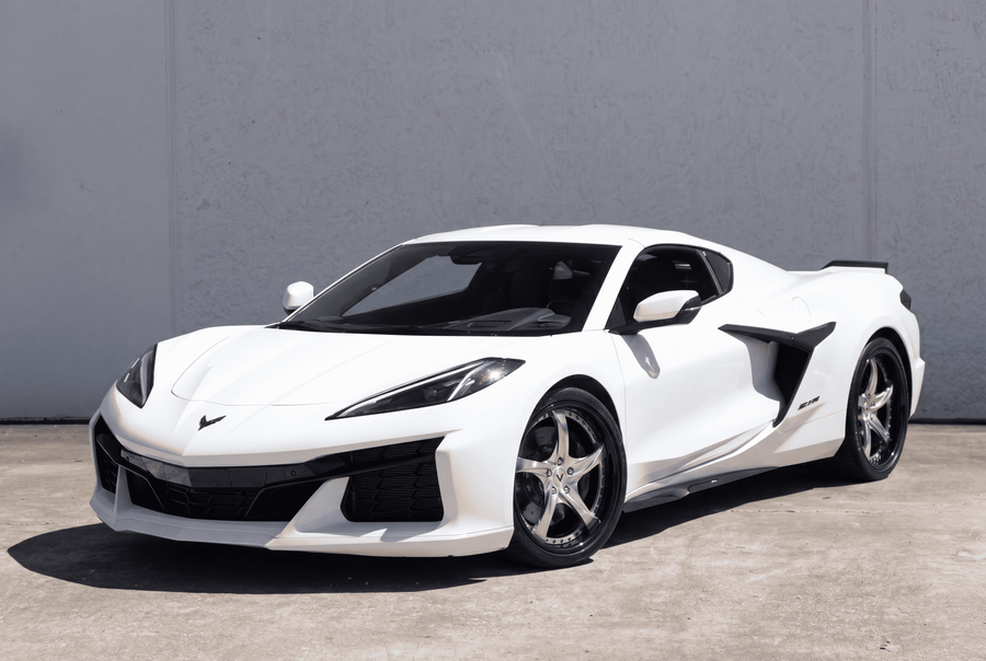 VP08 Deep Dish 5 Spoke | 2024 Corvette C8 Z06, 20x10/21x13, Brushed Aluminum, Gloss Black
