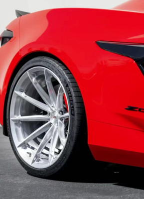 C8 Corvette deep concave forged aluminum wheels luxury brushed finish close up
