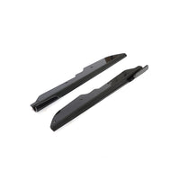 Corvette C8 carbon fiber side skirt installed, high-gloss carbon fiber exterior upgrade
