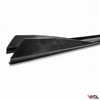 VASL Carbon Fiber Side Skirts for Chevrolet Corvette C8 rendered product image, showing 5VM-style design and precise fitment