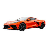 Corvette C8 equipped with VASL Carbon Fiber Side Skirts，highlighting aggressive stance and aerodynamic profile