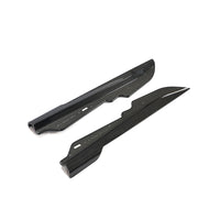 Corvette C8 carbon fiber side skirt installed, high-gloss carbon fiber exterior upgrade
