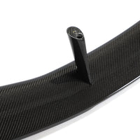 Close-up of VASL Carbon Fiber High Wing Spoiler showing weave, 3D structure, and aerodynamic contours for Corvette C8 Z51