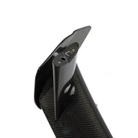 Close-up of VASL Carbon Fiber High Wing Spoiler showing weave, 3D structure, and aerodynamic contours for Corvette C8 Z51