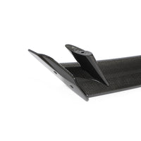 Close-up of VASL Carbon Fiber High Wing Spoiler showing weave, 3D structure, and aerodynamic contours for Corvette C8 Z51
