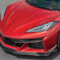 VASL Performance C8 Z06 E-Ray carbon fiber front grille inserts close-up view