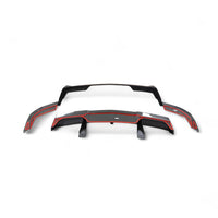 VASL Performance carbon fiber rear diffuser for Corvette C8 Z06, shown in high-resolution render highlighting the 5-piece design