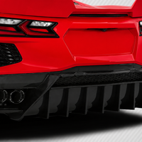 VASL Performance finned carbon fiber rear diffuser installed on Corvette C8 Stingray