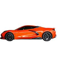 VASL Corvette C8 Stingray 5VM Carbon Fiber Side Skirts Installed