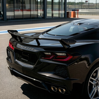 VASL Corvette C8 Stingray Carbon Fiber High Wing Spoiler Installed