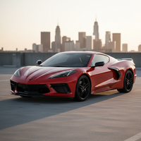 Corvette C8 Stignray with dry carbon fiber replacement mirror covers installed