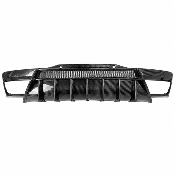 VASL C8 Stingray Finned Carbon Fiber Rear Diffuser Full Assembly