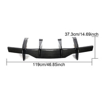VASL C8 Stingray Pre-Preg Carbon Fiber 4-Fin Rear Diffuser Add-On Size