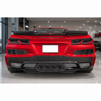 VASL Performance carbon fiber rear bumper diffuser installed on Corvette C8 Z06 E-Ray