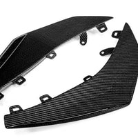 VASL Gloss 2x2 Twill Carbon Fiber Front Bumper Canards Detail View