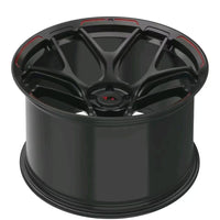Black forged VP04 custom wheel designed for Chevrolet Corvette C8 with deep concave Y-spoke design