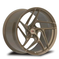 Gold VP05 forged monoblock wheel designed for Chevrolet Corvette C8, custom aftermarket forged wheel with performance-focused lightweight construction
