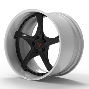 Gloss White Barrel with Gloss Black Spokes