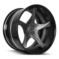 Dark Gunmetal Gray Spoke. Glossy Black Inner Barrel. Glossy Black Outer Barrel
