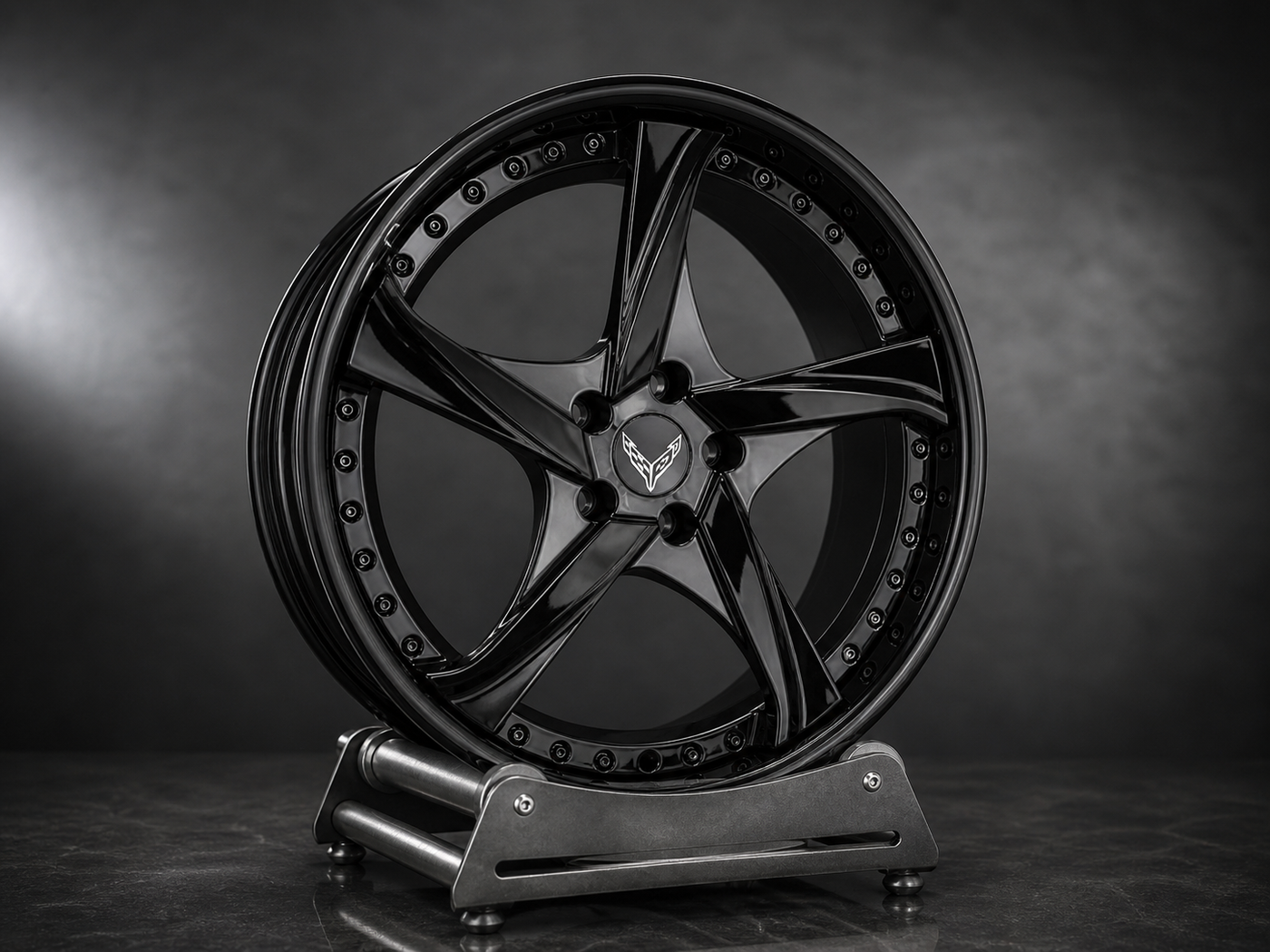 C8 E-Ray aftermarket wheels 20x10 21x13 forged setup