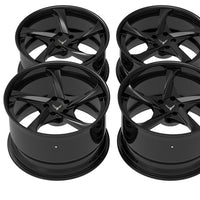 black forged wheels Corvette C8 E-Ray aggressive stance