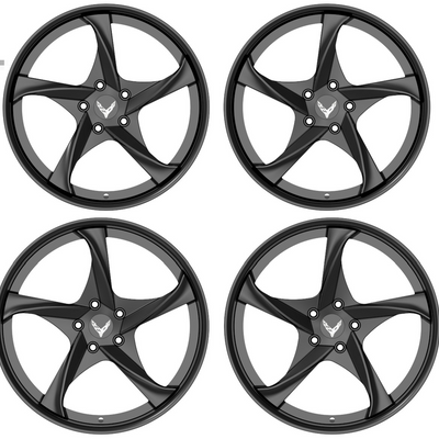 deep dish rims Corvette C8 E-Ray rear concave setup
