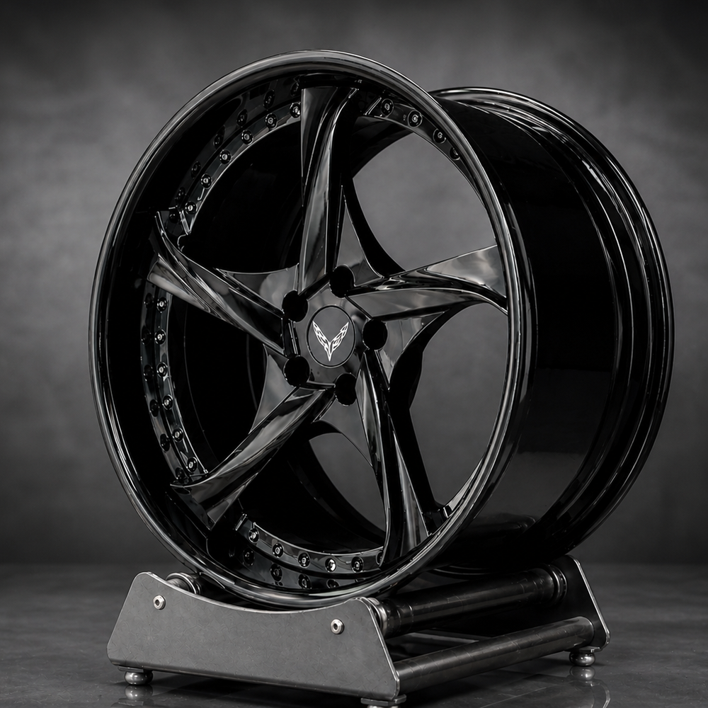 VASL VP08 forged wheels Corvette deep dish rear fitment