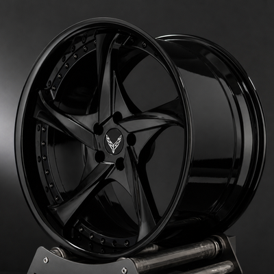 Corvette C8 E-Ray black wheels 5 spoke deep dish rims