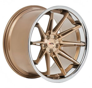 Gloss Bronze Spoke. Gloss Bronze Barrel. Polished Aluminum Lip