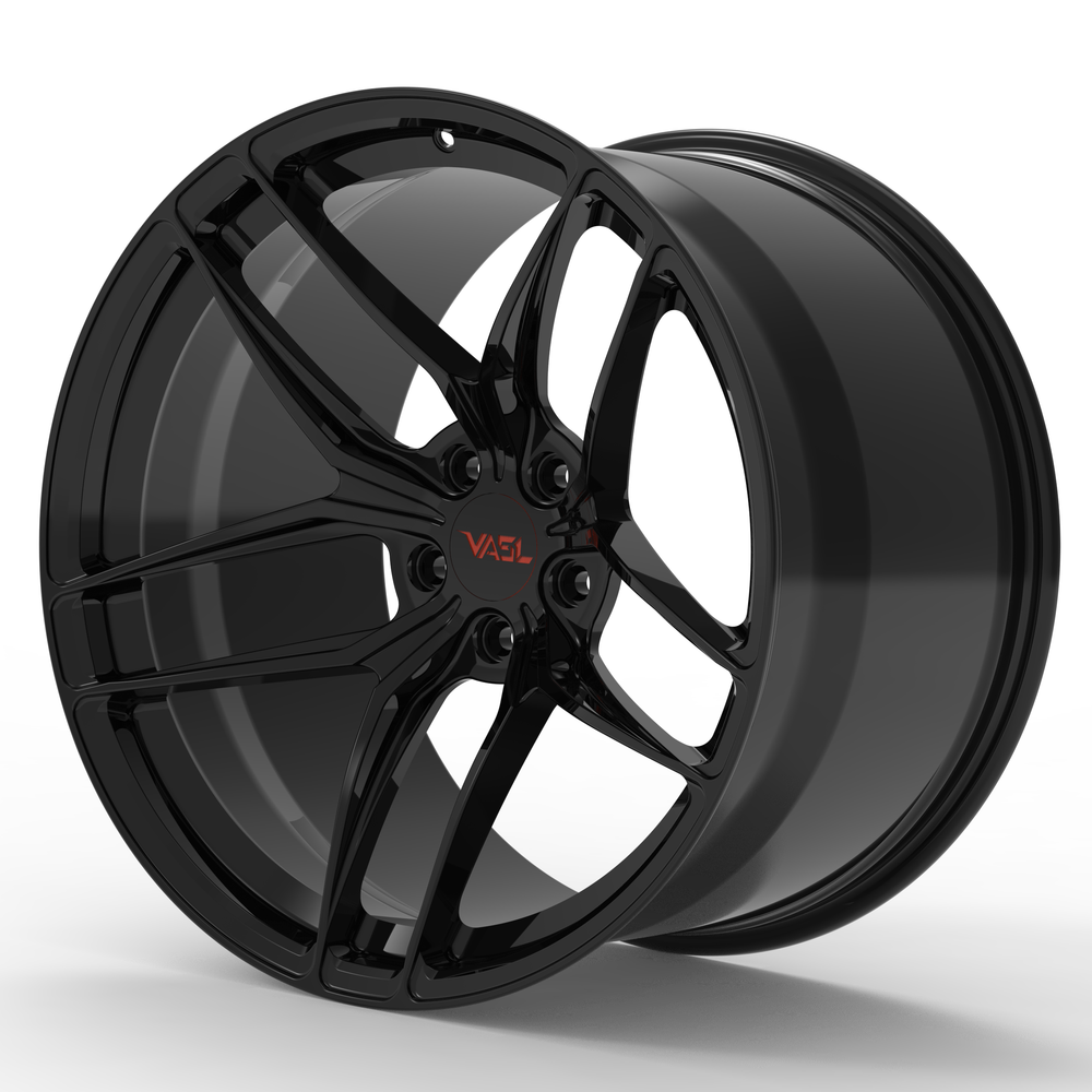 VASL Performance VP20 gloss black deep concave forged wheels for Corvette C8 Z06