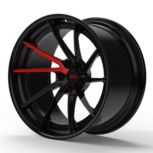 Gloss Black Barrel with Gloss Red Spokes