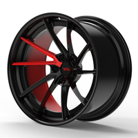 Gloss Black Spoke. Red Spoke. Red Inner Barrel. Gloss Black Outer Barrel