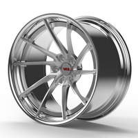 Custom 2 piece forged wheels for C8 Corvette aggressive concave stance