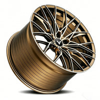 bronze multi spoke concave aftermarket wheels for corvette c8 stingray deep concave design