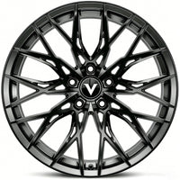 black multi spoke concave aftermarket wheels for corvette c8 stingray deep concave design