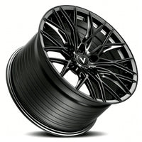 black multi spoke concave aftermarket wheels for corvette c8 stingray deep concave design