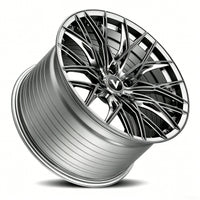 silver multi spoke concave aftermarket wheels for corvette c8 stingray deep concave design