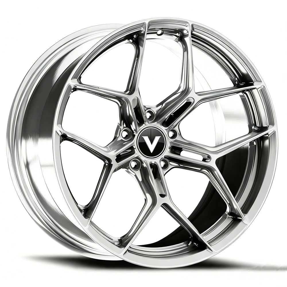 polished deep concave forged aftermarket wheels for corvette c8 z06 multi spoke design