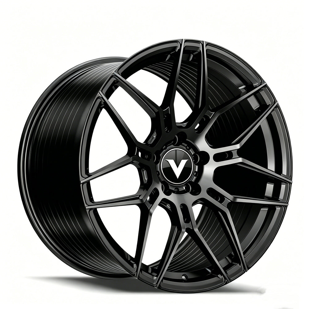 VASL Performance VP27 gloss black deep concave forged wheels for Corvette C7 Z06