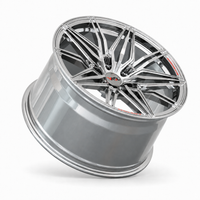 VP30 polished aluminum forged monoblock C7 Corvette wheel, deep angle view