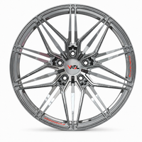 VP30 polished aluminum C7 Stingray aftermarket wheels, multi-spoke front view