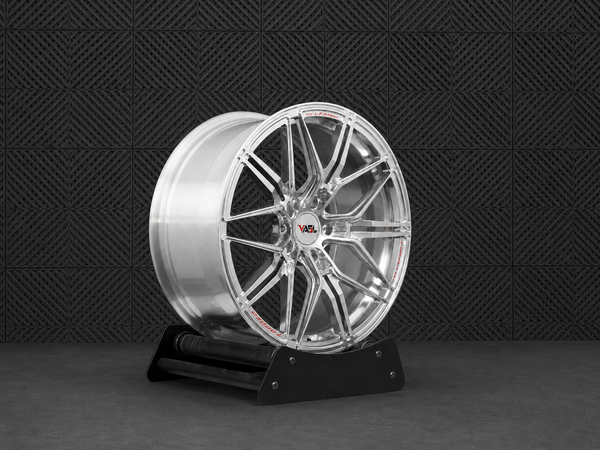 VP30 Corvette C8 Stingray custom aftermarket rims multi-spoke high polished aluminum forged wheels 19x9 20x11.5 setup by VASL Performance