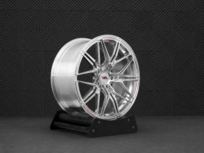 VP30 Corvette C8 Stingray custom aftermarket rims multi-spoke high polished aluminum forged wheels 19x9 20x11.5 setup by VASL Performance