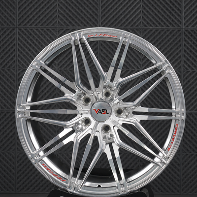 VP30 multi-spoke high polished aluminum forged wheel detail for Corvette C8 Stingray
