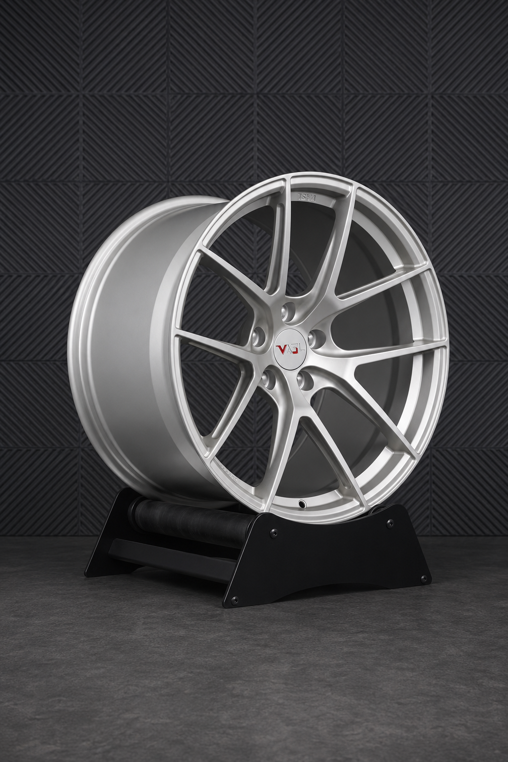 VP31 2017 Corvette C7 Grand Sport Y-spoke lightweight forged monoblock wheels all gloss gold side view
