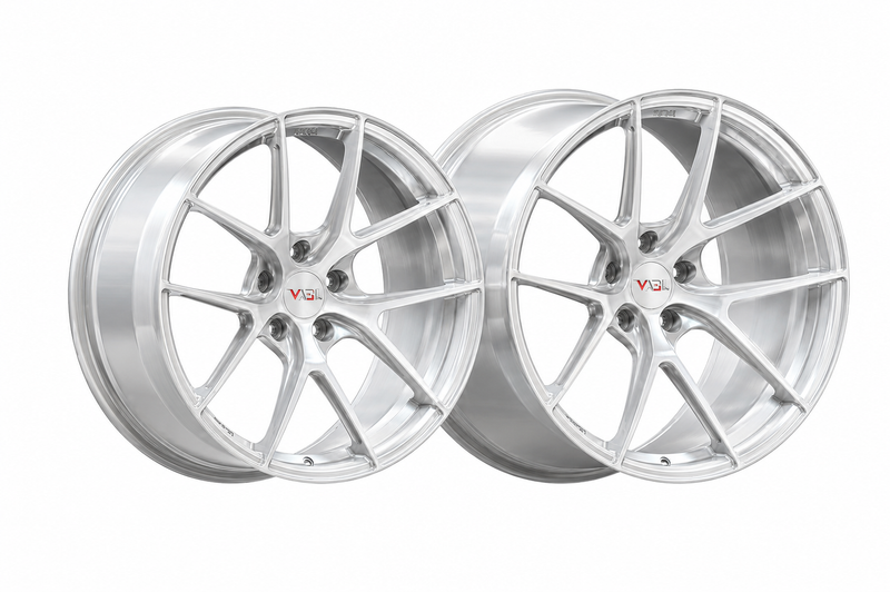VP31 polished aluminum monoblock C7 Corvette Grand Sport wheels with a classic deep-concave Y-spoke design
