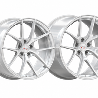 VP31 polished aluminum C8 Z06 forged wheels with a classic deep-concave Y-spoke design